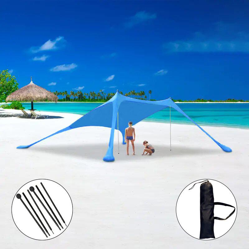 Cort de plajă Copertină portabilă pentru camping și protecție solară