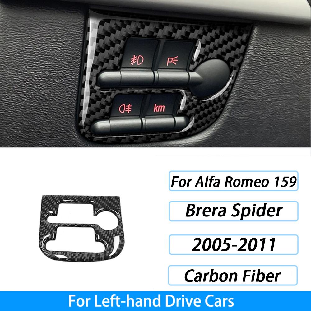 Carbon Fiber Gear Air Outlet Window Lift Steering Wheel Panel Suit Car Interior Accessories Sticker For Alfa Romeo 159 2005-2023