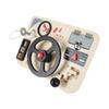 Wooden Steering Wheel Toy Simulation Educational Activity Board Sensory Toy for Toddler Preschooler