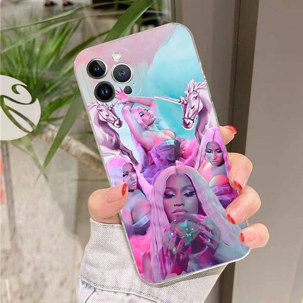N-Nicki Singer Minaj Transparent Case For IPhone 11 12 13 14 15 16 17 Air Pro Max Plus Mini Shockproof Cover