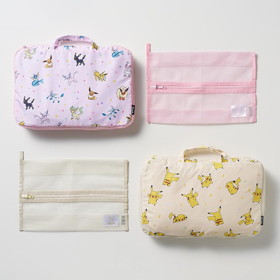 Pokemon Compression Organizer with Mesh Pouch Pikachu Pocket Monsters Gowell Pouch Compression Pouch Compression Bag Handy Goods Travel Goods Travel