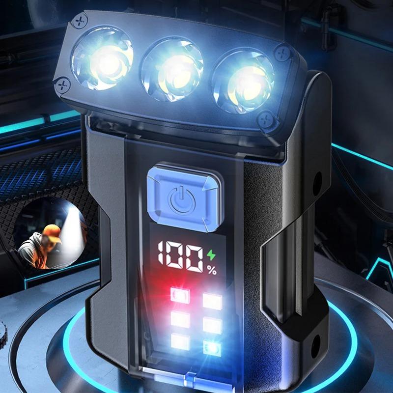 Super Bright Pocket Torch Light Mini Keychain Flashlight With Clip LED Magnetic COB-EDC Mini Keychain Flashlight Rechargeable