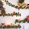 2 Pack Christmas Garland Decorations Clearence, 11Ft Holly Leaves with Red Berry Garland for Christmas Tree Staircase Mantle Indoor Outdoor Holiday