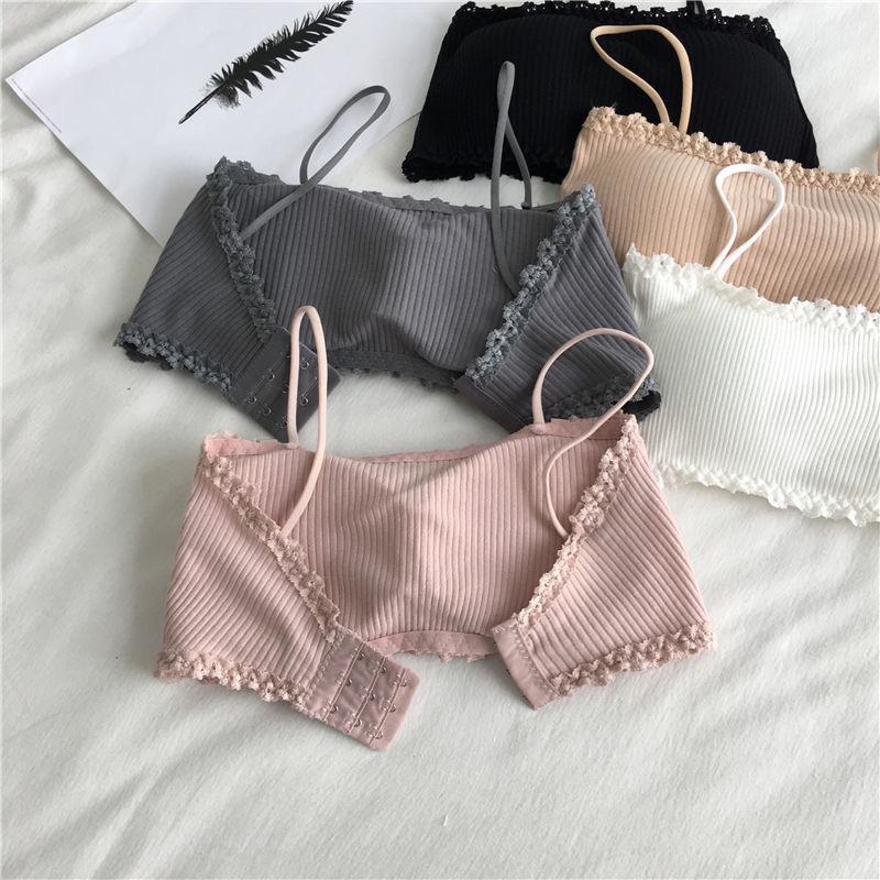 Pure Cotton Strapless Tube Top with Chest Pad – Beautiful Back Design, No Underwire, Row Buckle Closure – Ideal for Students