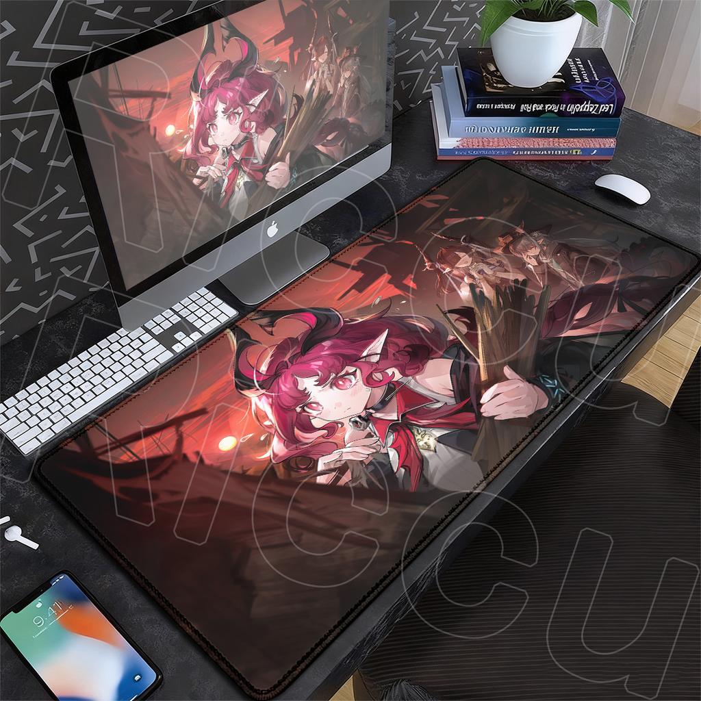 NonSlip Rubber Base Gaming Rug Large Pc Office Accessories Arknights Kawaii Anime Girl Nymph Mouse Pad Xxl Desktop Speed Carpet