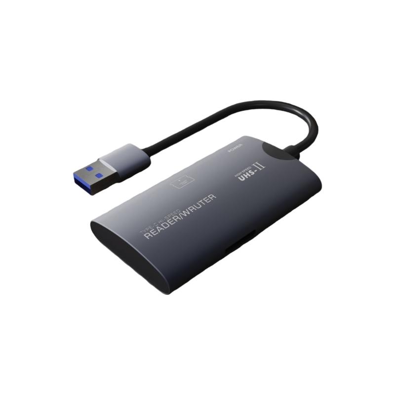 

Portable Double Interfaces Card Reader USB C to TF CF with OTG Functionality USB A Compatibility 480Mbps Speed Automatic Recognition Aluminum Body