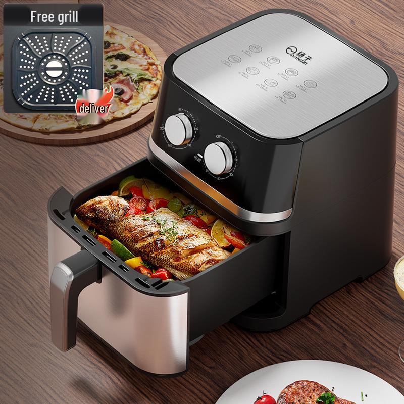Stainless Steel 9L Air Fryer: Multifunctional Electric Oven for Oil-Free Roasted Chicken & Wings