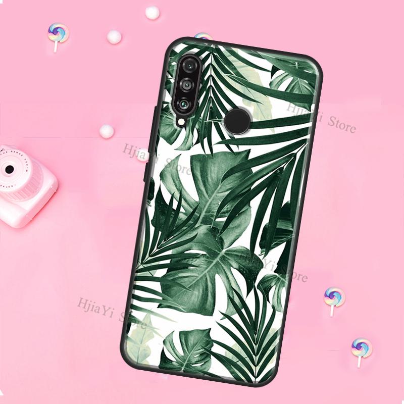 

Leaves Monstera Green For Huawei Honor Magic 5 Lite X8 X9 X8a X9a 50 70 P20 P30 P40 P50 P60 Pro P Smart 2019 Case Huawei P30 Lite