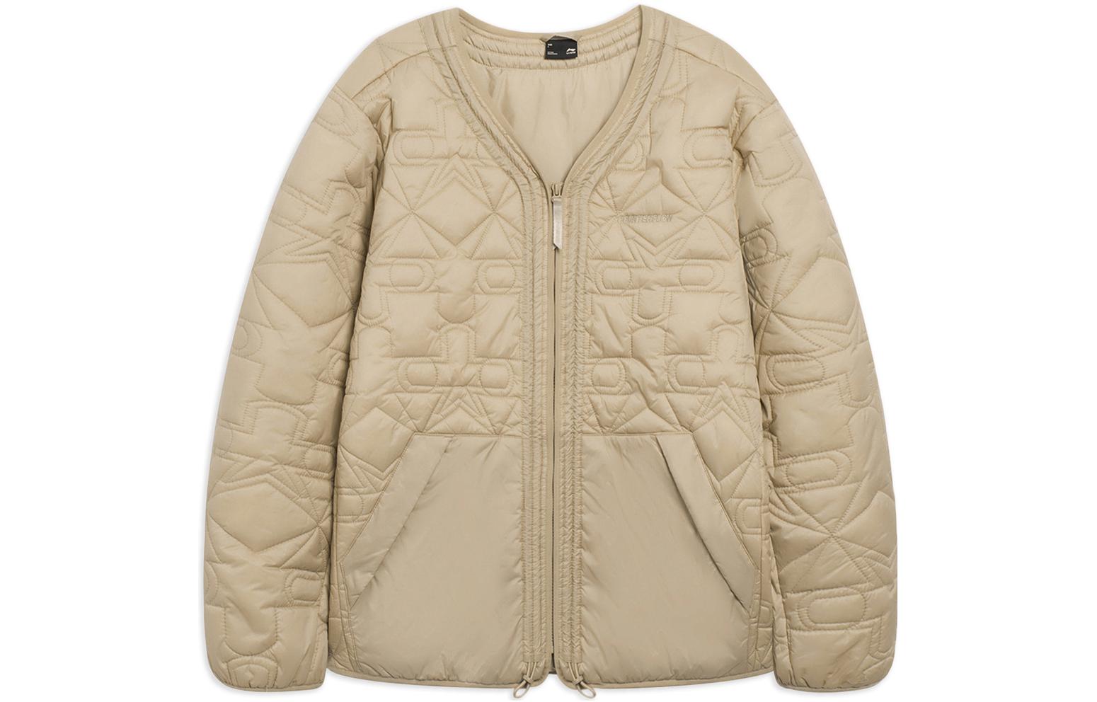 Li Ning CF Tracing Puffer Jacket Unisex Milk Umber AJMS129-2 L