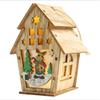 1Pcs Christmas Decorations for Tree LED Light Wood House Cute Tree Hanging Ornaments Holiday Home Decor Party Supplies