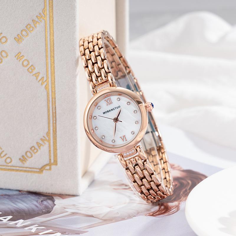 Fashion Women'S Hand Fritillary Face Diamond Bracelet Steel Belt Quartz Waterproof Temperament Tide Watch