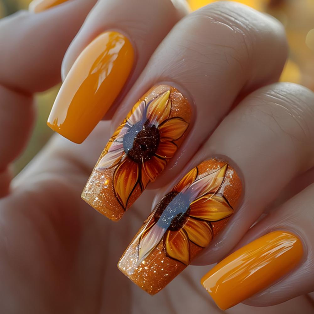 24 Pezzi Unghie Finte French Press Semplici Punte Unghie Design Striscia Amore Unghie Finte Quadrato Corte Donna Acrilico Copertura Completa Nail Art Unghia Finta