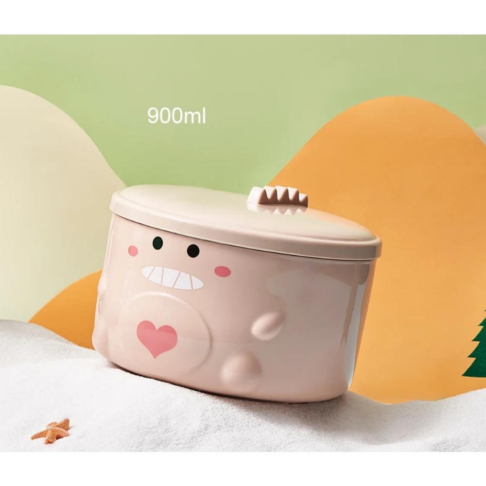 Bol Ramen Rață Drăguță 900/1200ml cu Capac Oțel Inoxidabil Kawaii Strat Dublu Bucătărie Tăiței Salată Fructe Orez Supă Veselă