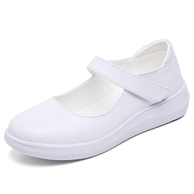 Women's Breathable Nurse Shoes - Soft Sole, Comfortable, Hollowed-Out, Flat Heel, Anti-Odor, Non-Slip, Wear-Resistant Casual Footwear.