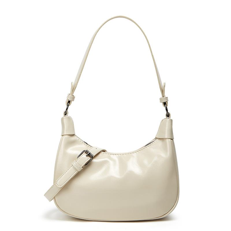 Niche design retro underarm bag women's fashion single shoulder underarm soft leather commuter dumpling bag versatile messenger bag
