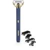 Beard Trimmer and Razor - - X-Blade Super-X Metal - Cordless - 45 Min Battery Life - 4 Combs - Gold & Navy Blue Edition