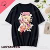 If You Work You Lose - Anzu Futaba Version T-Shirt 2024 New Kawaii Anime Cotton T-shirt Tees for Men Funny Cartoon Otaku Tshirt