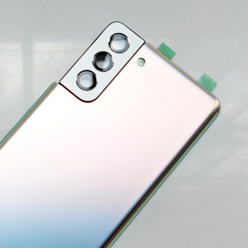 Cover Posteriore in Vetro SM-G996 Per Samsung Galaxy S21+ 5G S21 Plus Sostituzione Sportellino Batteria, Cover Posteriore + Lente Fotocamera