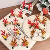 Reindeer Antler Hair Clips with Pom-Poms and Ears-Festive Christmas Hair Accessories for Women, Ideal for Seasonal Celebrations