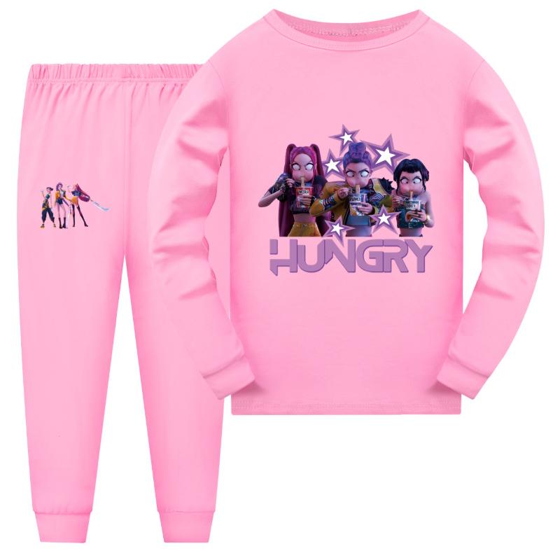 

Clothing Sets Girls Children s Half-body Comfortable Cartoon Printed Long-sleeved Suit Soft Casual Clothing Suit 140