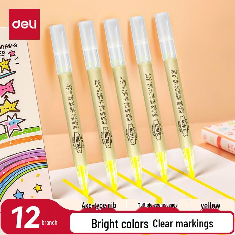 Deli Yellow Highlighter Pen