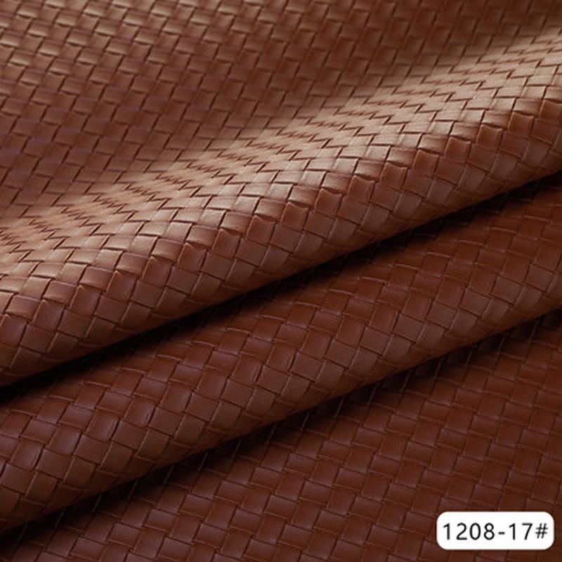 100x137cm Woven Pattern Synthetic Leather Fabric Soft PU Leather Sewing Diy Sofa Background Car Interior Upholstery Home Decor
