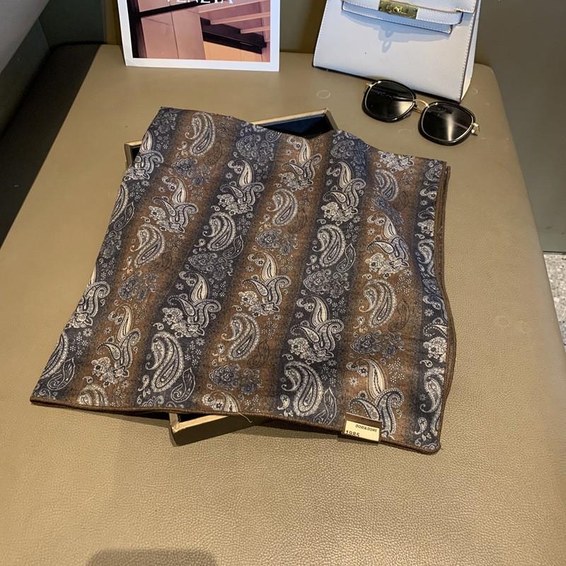 70cm Striped Paisley Square Scarf Women Lightweight Accessory Fashionable Neck Head Wrap