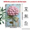 Vintage Blue Hydrangea Iron Wall Art Rustic Metal Sign Home Office Decor