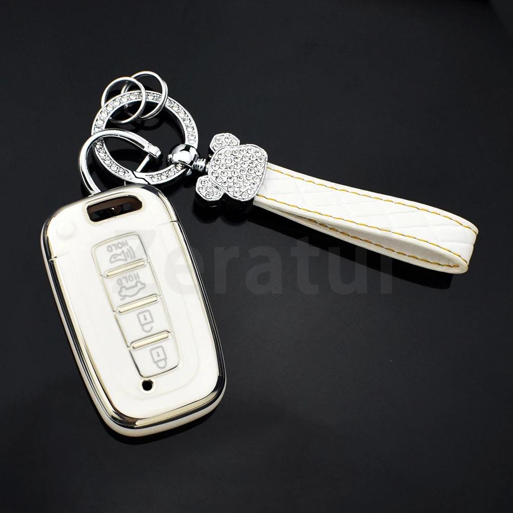 Car Key Case Cover Shell Fob 4 Buttons For Kia Hyundai Equus Optima K5 Forte Opirus Rohens Ix35 Soul Sorento Mohave Borrego