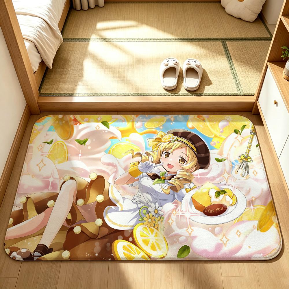 Anime-Puella Magi Madoka MagicaS Floor Mat Bedroom Carpet, Bathroom Foot Mat, Doormat, Non-Slip Absorbent Multi-Use