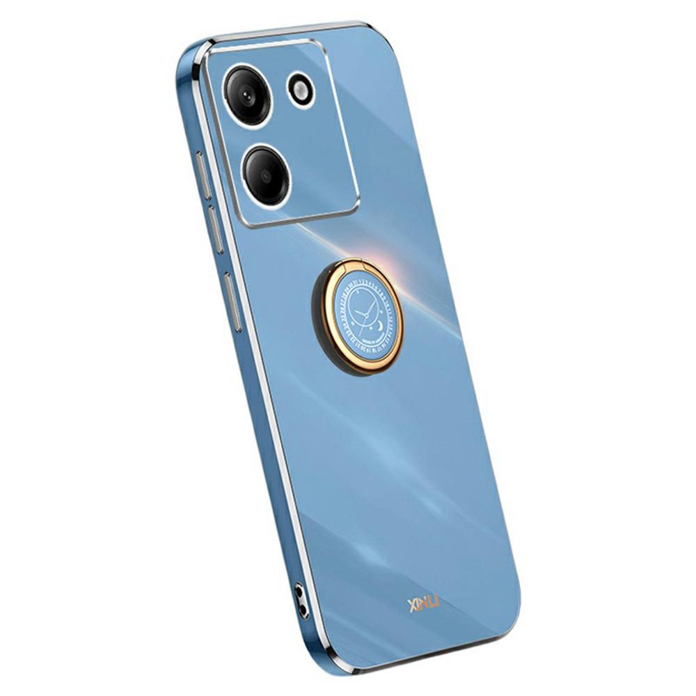 XINLI For Xiaomi Poco M7 Pro 5G Case Ring Kickstand Electroplating TPU Phone Cover