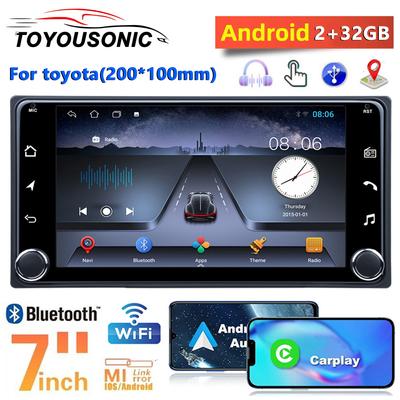 Autoradio 2 Din CarRadio 7 Inch Carplay For Toyota Android Auto Mirror Link BT GPS WIFI Multimedia Player Car Stereo