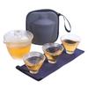 Portable Quick Brew Glass Teapot with Cups - Outdoor Travel Gongfu Tea Set