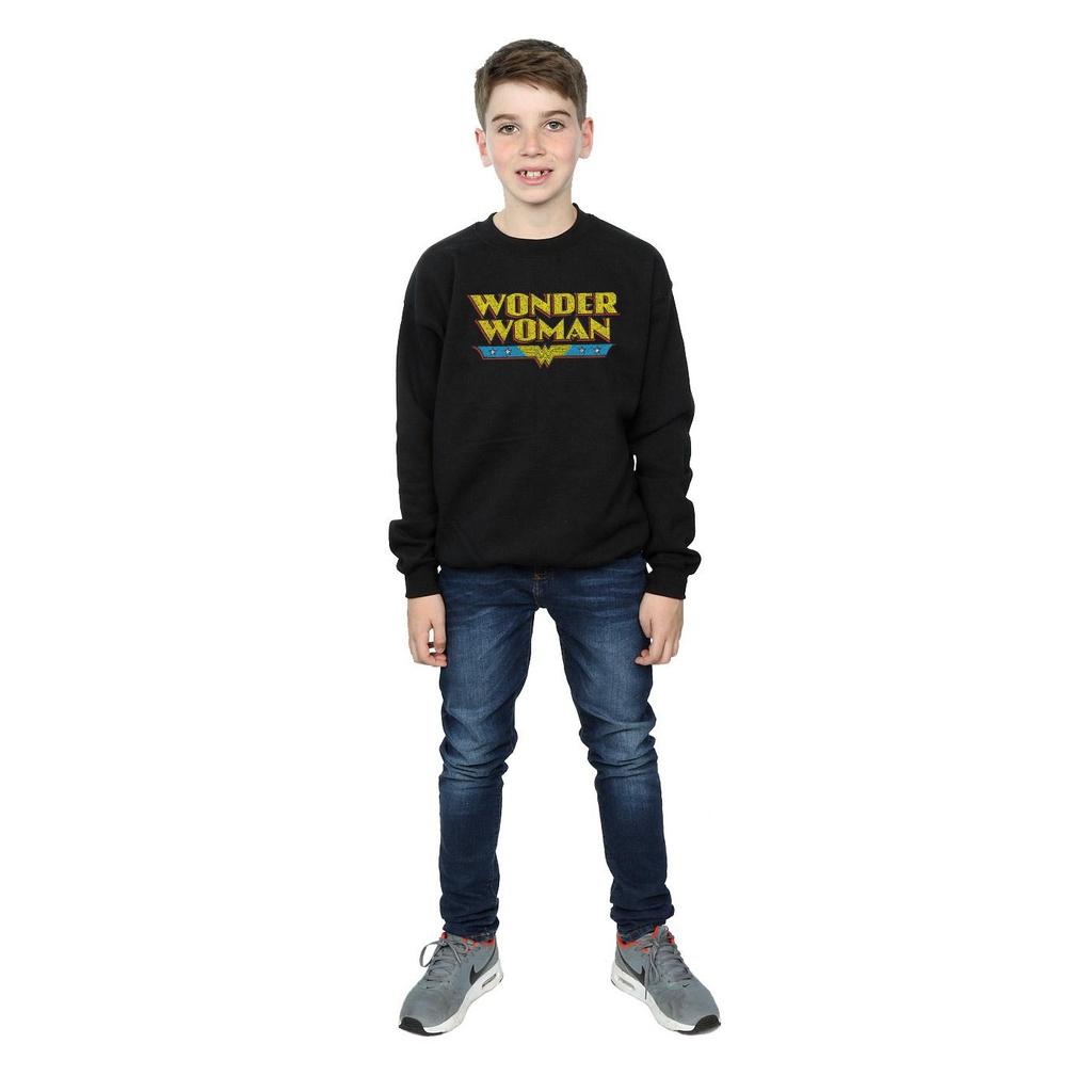 DC Comics Boys Wonder Woman Crackle Logo Sweatshirt