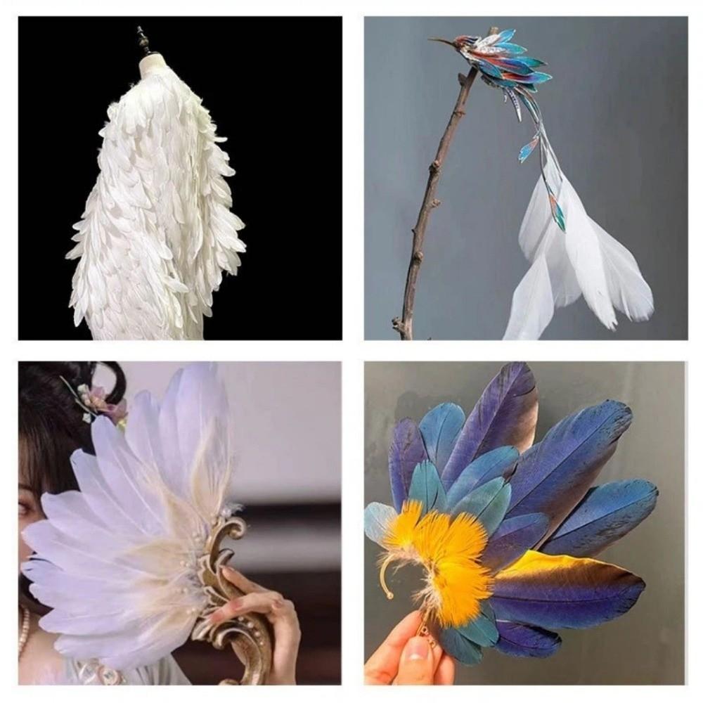 2M Real Geese Duck Feathers Natural Fringe Ribbons DIY Feather Trims  Wedding Accessories