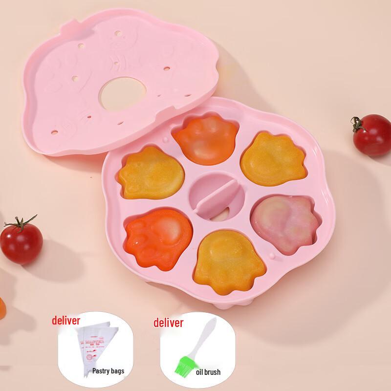 

Zhaoran Baby Food Steamed Cake Silicone Mold - Pink Cat Paw