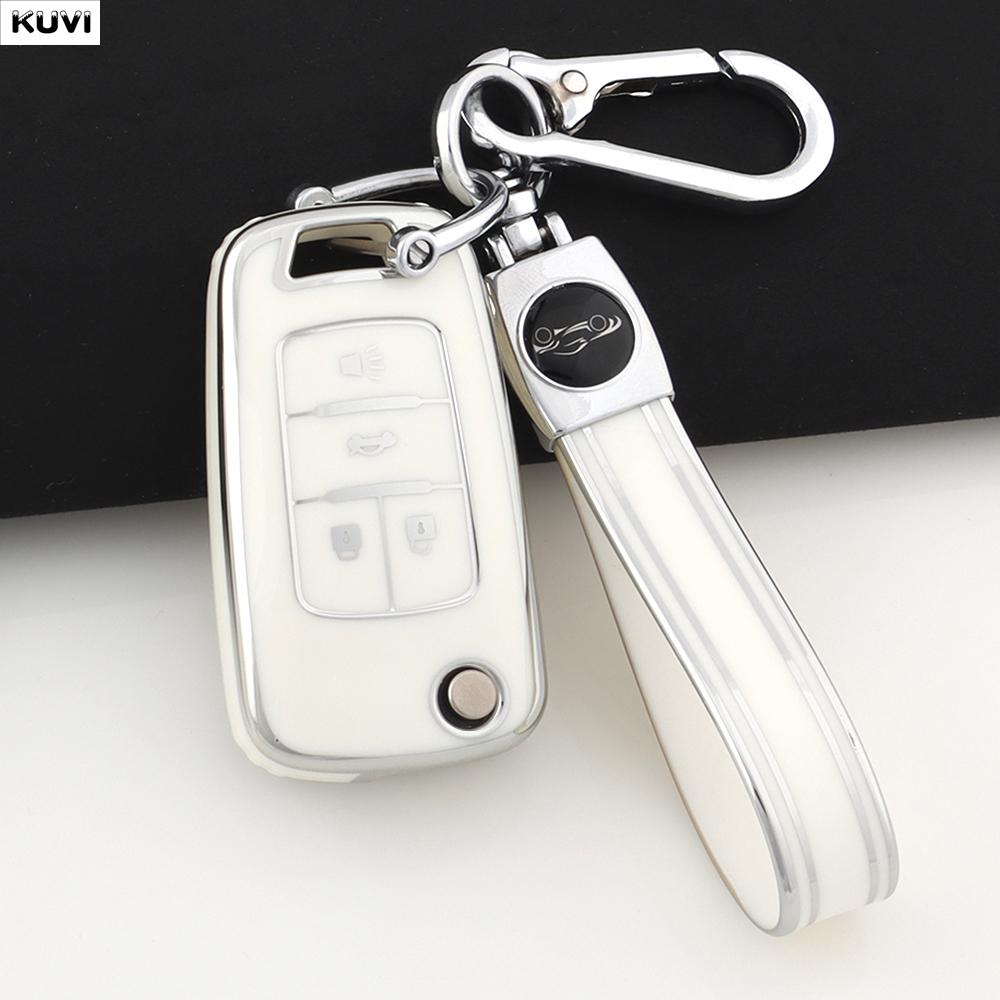 3 4 Buttons Tpu Car Folding Key Case Cover Fob Keychain For Chevrolet Cruze Aveo Camaro Epica Lova Sail Spark Opel Astra Corsa
