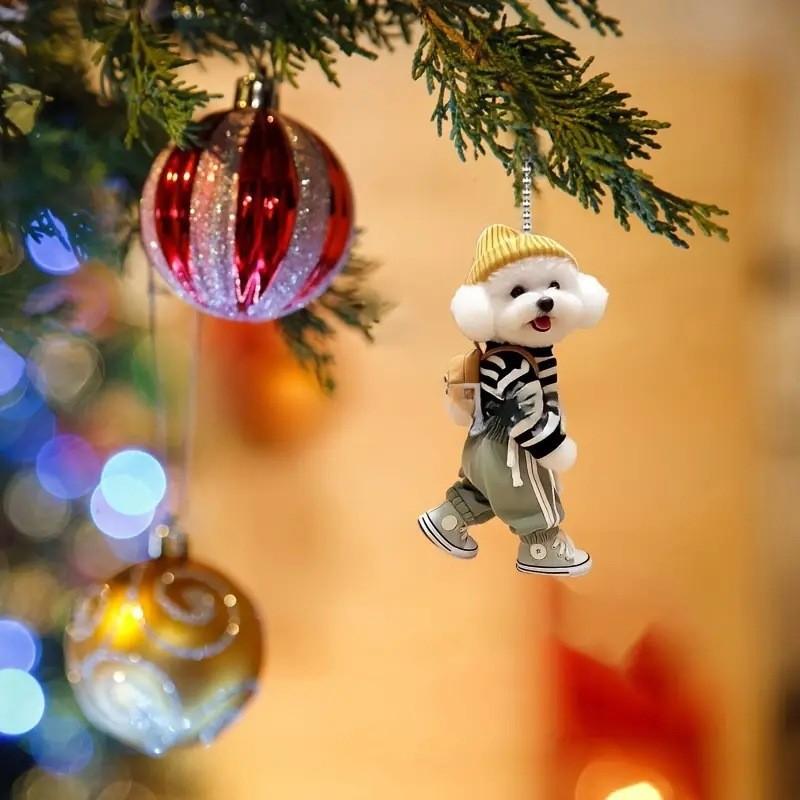 New 2D Acrylic Dog Keychain, Cute And Cool Bag, Car Rearview Mirror Pendant, Pet Hospital, And Exquisite Little Gift For Parties