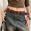 Pin Buckle Twists Woven Waistband Weave Men Belt Fashion Suede Belt  Unisex
