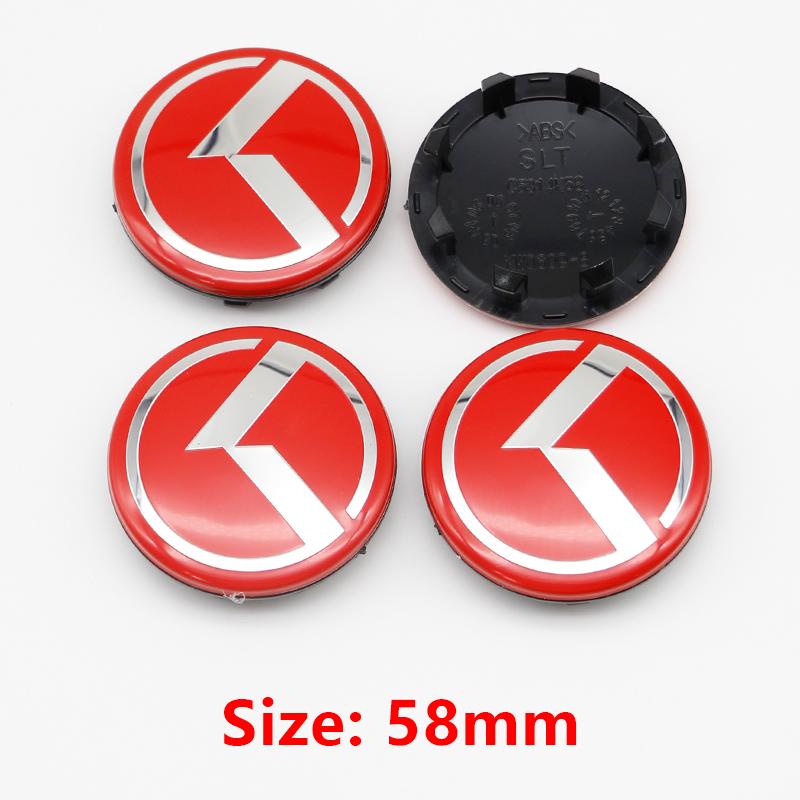 WLCT1 4pcs 58mm Car Wheel Center Hub Caps Auto Accessories For KIA Rio K3 K5 Sportage K6 Picanto Optima Ceed 3 4 Sorento Sorento KX1