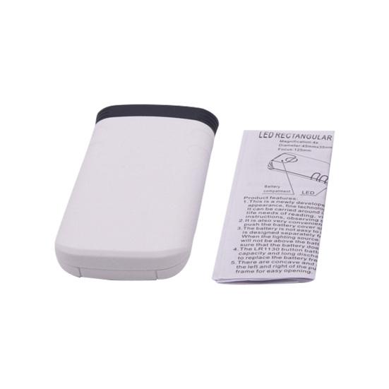 Magnifying Glass with LED Light Pull-Out Portable Magnifier Elderly Reading Pocket Loupe for Traveling