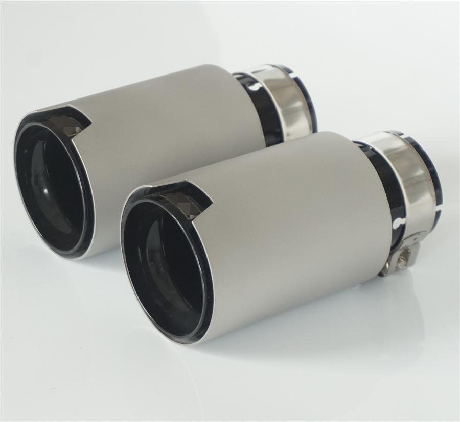2 buc Universal ID 63MM OD 89MM Capete Finale Eșapament Auto pentru BMW 2.5'' intrare, 3.5'' ieșire Cu Logo