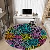 1pc Spiderwebs Halloween Office Round Area Rug, Indoor Mat Suitable ForOffice, Under Office Chairs Bedroom Living Room Home Decor, Room Decot082