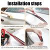 Universal Car Rear Spoiler Wing Easy Install Pvc No-Drill One-Piece Adhesive Lip For Auto Body Styling Spoiler Exterior Styling