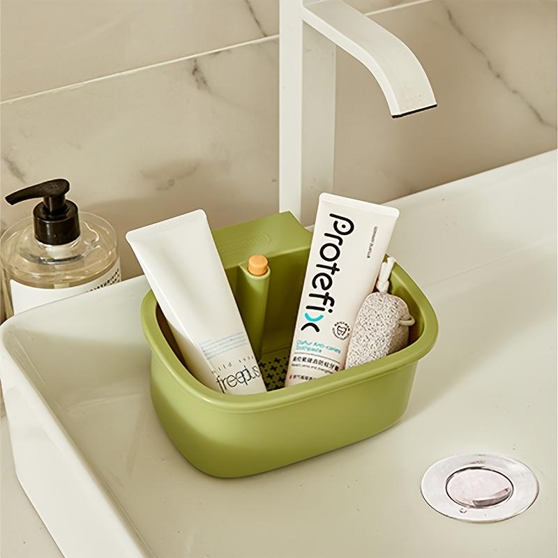 1pc Sink Drain Basket - Duty Hanging Drainer with Overflow Hole, Kitchen Sink Filter, Plastic Sink Strainer for Dishwashing, Prevents Clogs