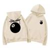 Nuova felpa con cappuccio sportiva autunnale e invernale con stampa biliardo per lo street style, morbido top casual, abbigliamento comodo di alta qualità