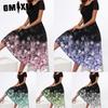 GMXIA Women's Fashion Summer Spring Short Sleeve O-Neck Casual Dresses