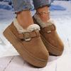 Fashion New Luxury Winter Women Boots Shoes Plush Fashion Retro Bean Shoes Cotton New Women Flat Sole Slippers Platform Women Boots