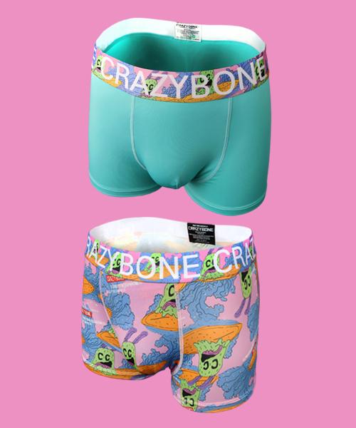 

[Crazybone] Яркое летнее боксерское белье 2 шт. [Отправка из Кореи] 100% Оригинал M