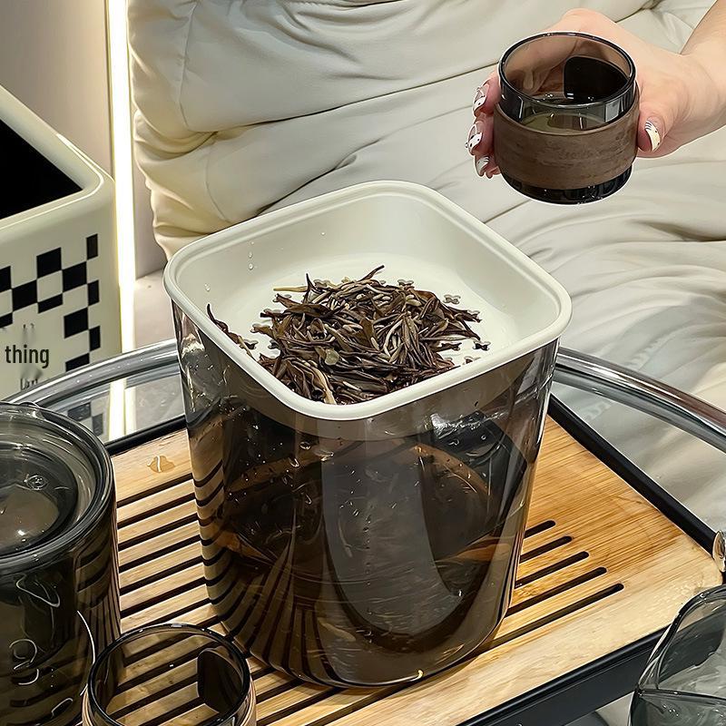 Multi-functional Tea Leaves Bin: Stylish Desktop Waste Basket & Kitchen Draining Basket